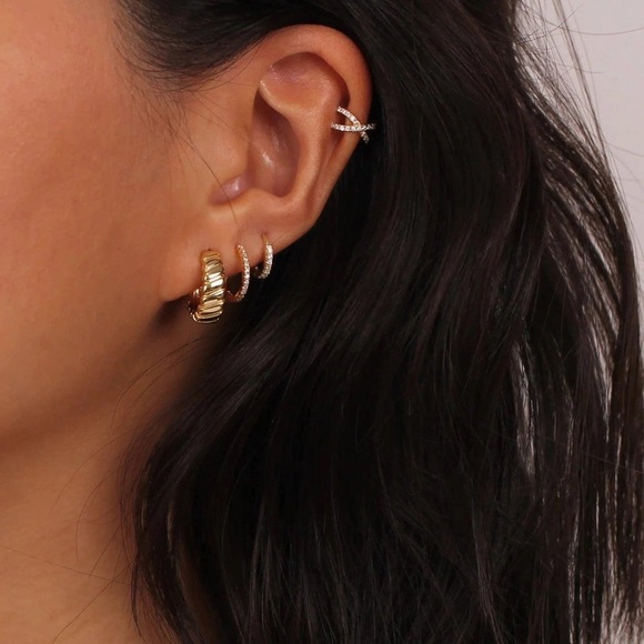 BNWT Set of 3 - Cuff Earring | Gold plated silver - Picture 2 of 7